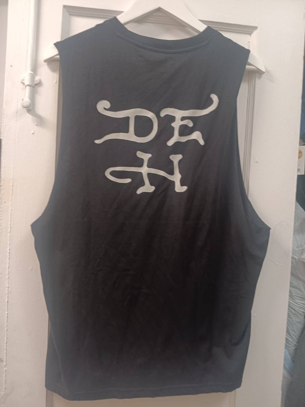 Ed Hardy Black Tank Top with White Back Script
